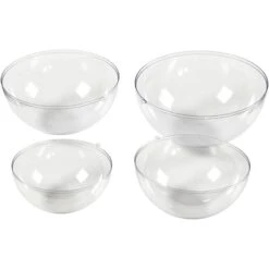 Creativ Company Moules Demi Sphère Pour Béton Créatif - 13.6 à 20 Cm - 4 Pcs
