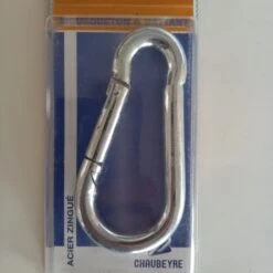 Mousqueton à Battant épais Et Solide, Acier Zingué, 10 Mm