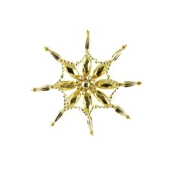 Or Argent Flocon De Neige Star Tchèque De Bohême De L'Arbre De Noël De Cadeaux Ornements De Perles D