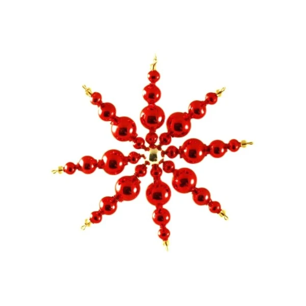 Or Rouge Tout Droit De Star Tchèque De Bohême De L'Arbre De Noël De Cadeaux Ornements De Perles De V 1 Or Rouge Tout Droit De Star Tchèque De Bohême De L'Arbre De Noël De Cadeaux Ornements De Perles De V