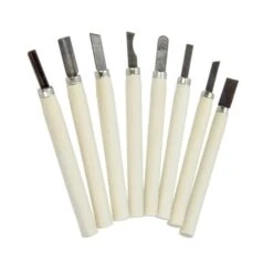 Outils De Sculpture Pour Pierre Stéatite, Gouges De 14 De Long, Lot De 8