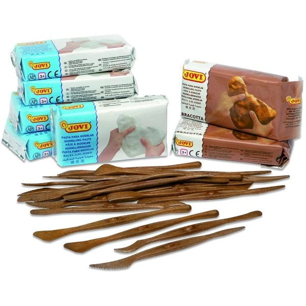 Pack De 7 Blocs De Pâte à Modeler Autodurcissante Jovi + Outils De Sculpture 2 Pack De 7 Blocs De Pâte à Modeler Autodurcissante Jovi + Outils De Sculpture – Image 2