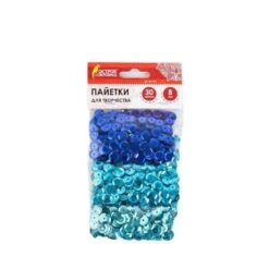 Paillettes Mélange Pour Projets De Bricolage" Classique 2 "nuances De Bleu, Or, Lâche, Rond, Tasse,