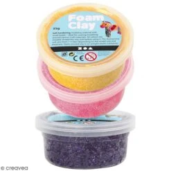 Creativ Company Pâte à Modeler Autodurcissante Foam Clay - Classique Ou Néon - 35 G