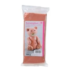 Pâte à Modeler Couleur Terre Cuite, Séchant à L'air, Keramiplast 500 G