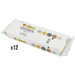 Creativ Company Pâte Auto-durcissante, 12x1000 Gr, Terre Brulée