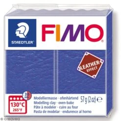 Pâte Fimo Effet Cuir Indigo - 57 G