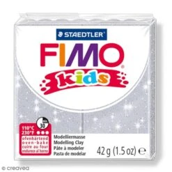 Pâte Fimo Kids Gris Pailleté 812 - 42 G