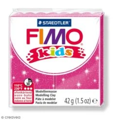 Pâte Fimo Kids Rose Pailleté 262 - 42 G