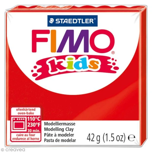 Pâte Fimo Kids Rouge 2 - 42 Gr 1 Pâte Fimo Kids Rouge 2 - 42 Gr