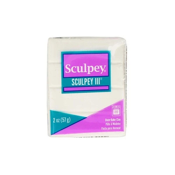 Pâte Polymère Sculpey 57 G - Blanc Pailleté 1 Pâte Polymère Sculpey 57 G - Blanc Pailleté