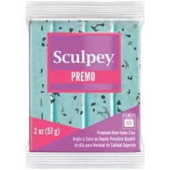 Pâte Sculpey Premo - Granite Turquoise - 57g