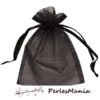 PAX Environ 50 Pochettes Organza NOIR ( 8cm Par 10cm )