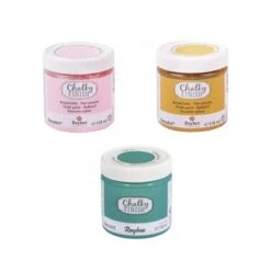 Peinture Craie Chalky Finish 118 Ml X 3 - Mirabelle-vert D'eau-rose