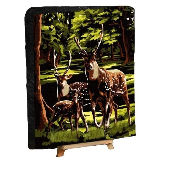 Peinture Par Numéro Kit Avec 3D éléments "cerf Dans La Forêt, Toile, Et Brosses, Pour, Mur," 30x40 C 1 Peinture Par Numéro Kit Avec 3D éléments "cerf Dans La Forêt, Toile, Et Brosses, Pour, Mur," 30x40 C