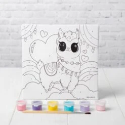 Peinture Par Numéros," Lama Magique "15 × 15 Cm, Sur Toile DIY Kit, Chambre Décor Ensemble, Enfants 6 Peinture Par Numéros," Lama Magique "15 × 15 Cm, Sur Toile DIY Kit, Chambre Décor Ensemble, Enfants -Promos Creavea Boutique peinture par numeros lama magique 15 15 cm sur toile diy kit chambre decor ensemble enfants p 3