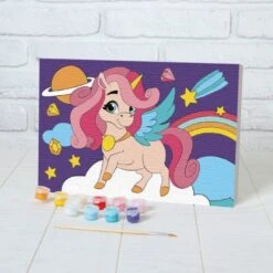 Peinture Par Numéros "Licorne Magique" 20 × 30 Cm, Sur Toile DIY Kit, Chambre Décor Ensemble, Enfant 5 Peinture Par Numéros "Licorne Magique" 20 × 30 Cm, Sur Toile DIY Kit, Chambre Décor Ensemble, Enfant -Promos Creavea Boutique peinture par numeros licorne magique 20 30 cm sur toile diy kit chambre decor ensemble enfant p 2