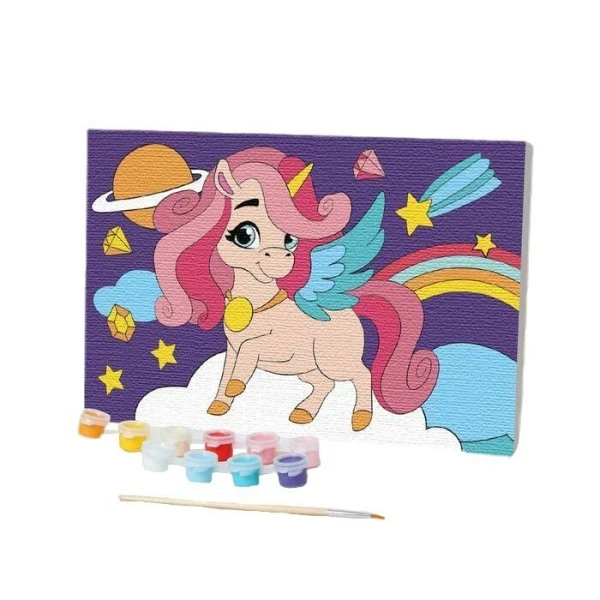 Peinture Par Numéros "Licorne Magique" 20 × 30 Cm, Sur Toile DIY Kit, Chambre Décor Ensemble, Enfant 1 Peinture Par Numéros "Licorne Magique" 20 × 30 Cm, Sur Toile DIY Kit, Chambre Décor Ensemble, Enfant