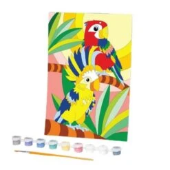 Peinture Par Numéros, Pour, Perroquets 20x28. 5 Cm, Sur Toile Diy Kit, Chambre Décor Ensemble, Enfan