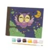 Peinture Par Numéros, Sur Le Sous-cadre "hibou Dans Un Casque" 21 × 15 Cm, Sur Toile KIT DE BRICOLAG