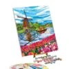 Peinture Par Numéros Sur Toile Avec Sous-Cadre, Art Mural, "Moulin À Vent" 40 × 50 Cm, Sur Toile KIT