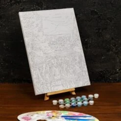 Peinture Par Numéros Sur Toile Avec Sous-cadre, Et Pinceaux, Kits, Pour, Art Mural," Cascade "30 × 4 -Promos Creavea Boutique peinture par numeros sur toile avec sous cadre et pinceaux kits pour art mural cascade 30 4 p 4