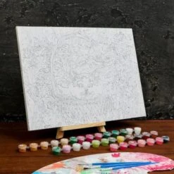 Peinture Par Numéros Sur Toile Avec Sous-cadre, Et Pinceaux, Kits, Pour, Art Mural," Chatons "30 × 4 -Promos Creavea Boutique peinture par numeros sur toile avec sous cadre et pinceaux kits pour art mural chatons 30 4 p 4