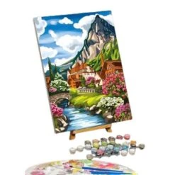 Peinture Par Numéros Sur Toile Avec Sous-cadre, Et Pinceaux, Kits, Pour, Art Mural," Paysage "30 × 4