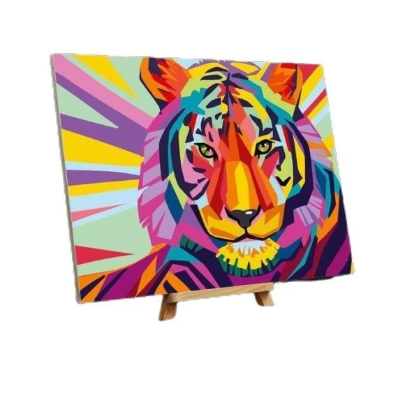 Peinture Par Numéros Sur Toile Avec Sous-cadre, Et Pinceaux, Kits, Pour, Art Mural," Tigre "30 × 40 1 Peinture Par Numéros Sur Toile Avec Sous-cadre, Et Pinceaux, Kits, Pour, Art Mural," Tigre "30 × 40