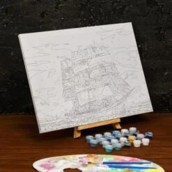 Peinture Par Numéros Sur Toile Avec Sous-cadre, Et Pinceaux, Kits, Pour, Art Mural," Voilier "30 × 4 -Promos Creavea Boutique peinture par numeros sur toile avec sous cadre et pinceaux kits pour art mural voilier 30 4 p 4