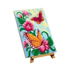 Peinture Par Numéros Sur Toile Avec Sous-cadre," Printemps Papillons "20 × 30 Cm DIY Kit, Chambre Dé
