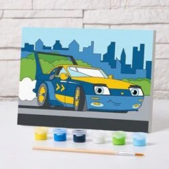 Peinture Par Numéros," Voiture De Sport "21 × 15 Cm, Sur Toile DIY Kit, Chambre Décor Ensemble, Enfa -Promos Creavea Boutique peinture par numeros voiture de sport 21 15 cm sur toile diy kit chambre decor ensemble enfa p 2
