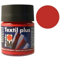 Marabu Peinture Pour Tissu Textil Plus Rouge Carmin 50 Ml
