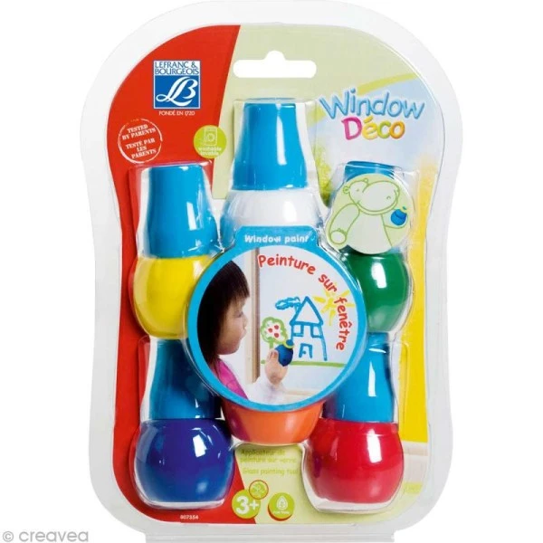 Peinture Sur Verre Window Déco - 6 X 30 Ml 1 Peinture Sur Verre Window Déco - 6 X 30 Ml