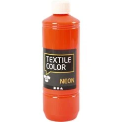 Creativ Company Peinture Textile Fluo 500 Ml - Orange Néon
