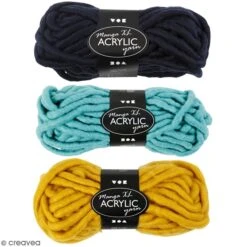 Creativ Company Pelote De Laine Manga XL - Acrylique - Différents Coloris - 200 Gr - 17 M
