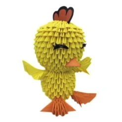 Petit Jaune 3D Origami Plié De Papier De Scrapbooking Poulet Oiseau Kit De Pâques Animal De Compagni