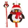 Pingouin Dans Écharpe Diy Kit, Cravate Arc, Kit, Artisanat, Fée, Feutre, Porte Décoration, Ensemble