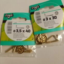 Pitons, Gonds Décoratifs En Laiton Doré