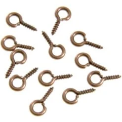 Pitons Tige à Vis Pour Création Bijoux 10 Mm (100 Pièces) Cuivre