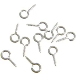 Pitons Tige à Vis Pour Création Bijoux 8 Mm (100 Pièces) Argenté