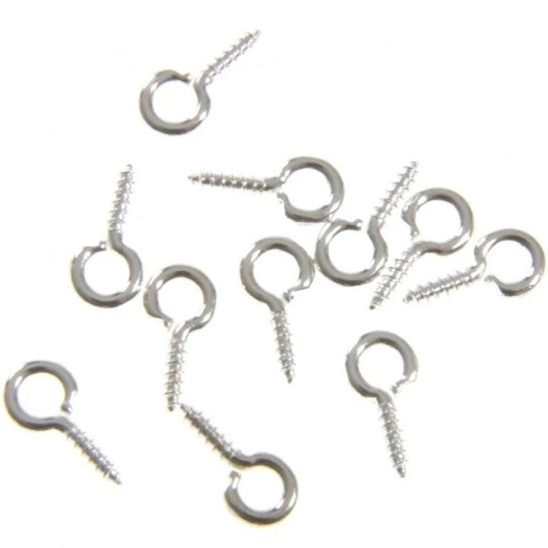Pitons Tige à Vis Pour Création Bijoux 8 Mm (100 Pièces) Argenté 1 Pitons Tige à Vis Pour Création Bijoux 8 Mm (100 Pièces) Argenté