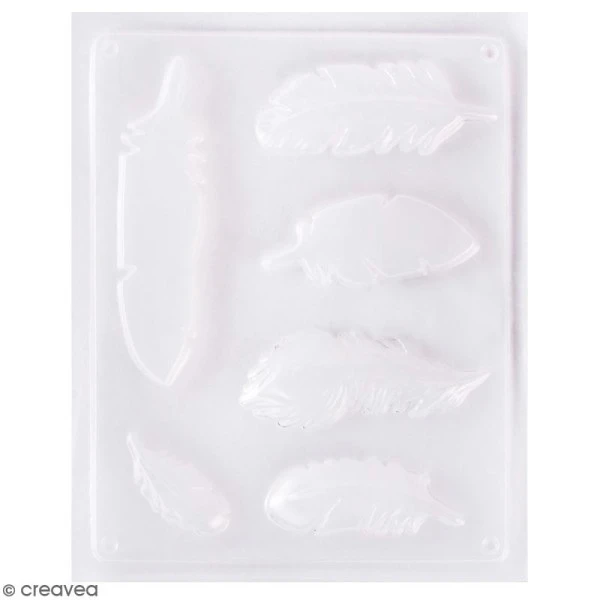 Plaque Avec Moules Multi-usages - Plume - 6 Formes 1 Plaque Avec Moules Multi-usages - Plume - 6 Formes