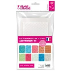 Plaque De Texture 20,5 X 13,5 Cm Assortiment De 10