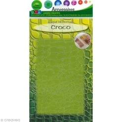 Plaque De Texture Croco 20,5 X 13,5 Cm