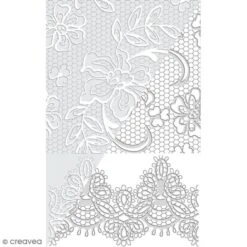 Plaque De Texture Dentelles - 20 X 13,5 Cm