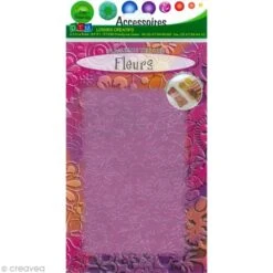 Plaque De Texture Fleurs 20,5 X 13,5 Cm