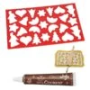 Plaque Découpoir 25 Biscuits De Noël + Stylo Chocolat