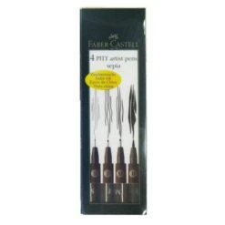 Faber-Castell Pochette 4 Feutres Pitt Sépia S/F/M/B
