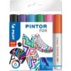 Pochette De 6 Marqueurs Peinture Multi Supports Pintor Pilot Coloris Fun